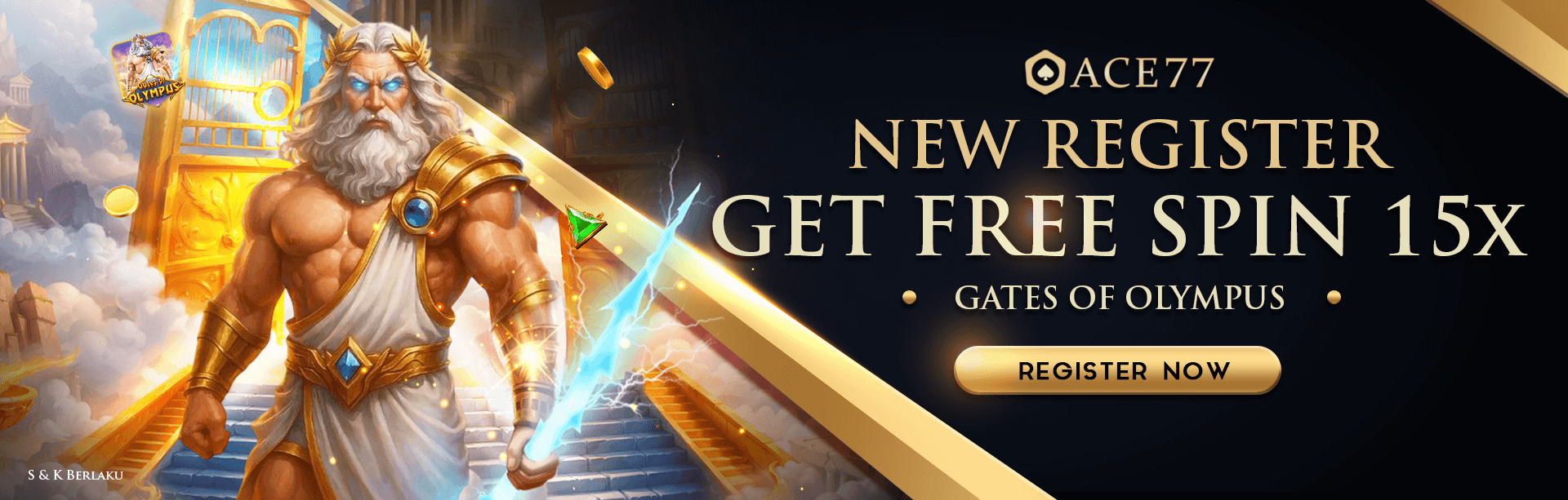 Gratis Spin 15x New Member Ace77